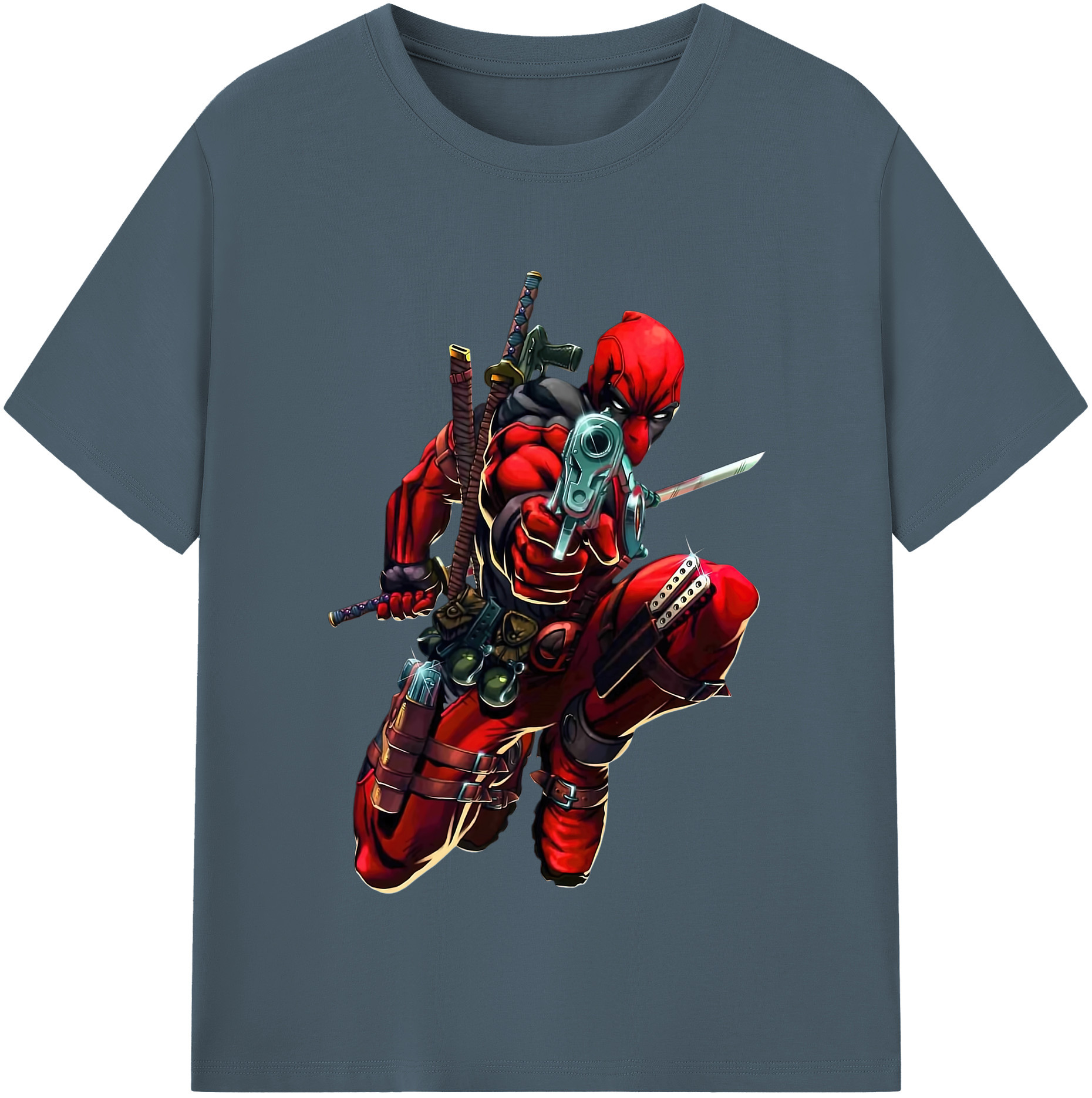 （画像用） Deadpool デッドプール 綿100％半袖Tシャツ（フロントプリント）